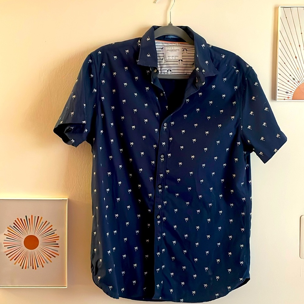Men’s Navy Button Down Shirt